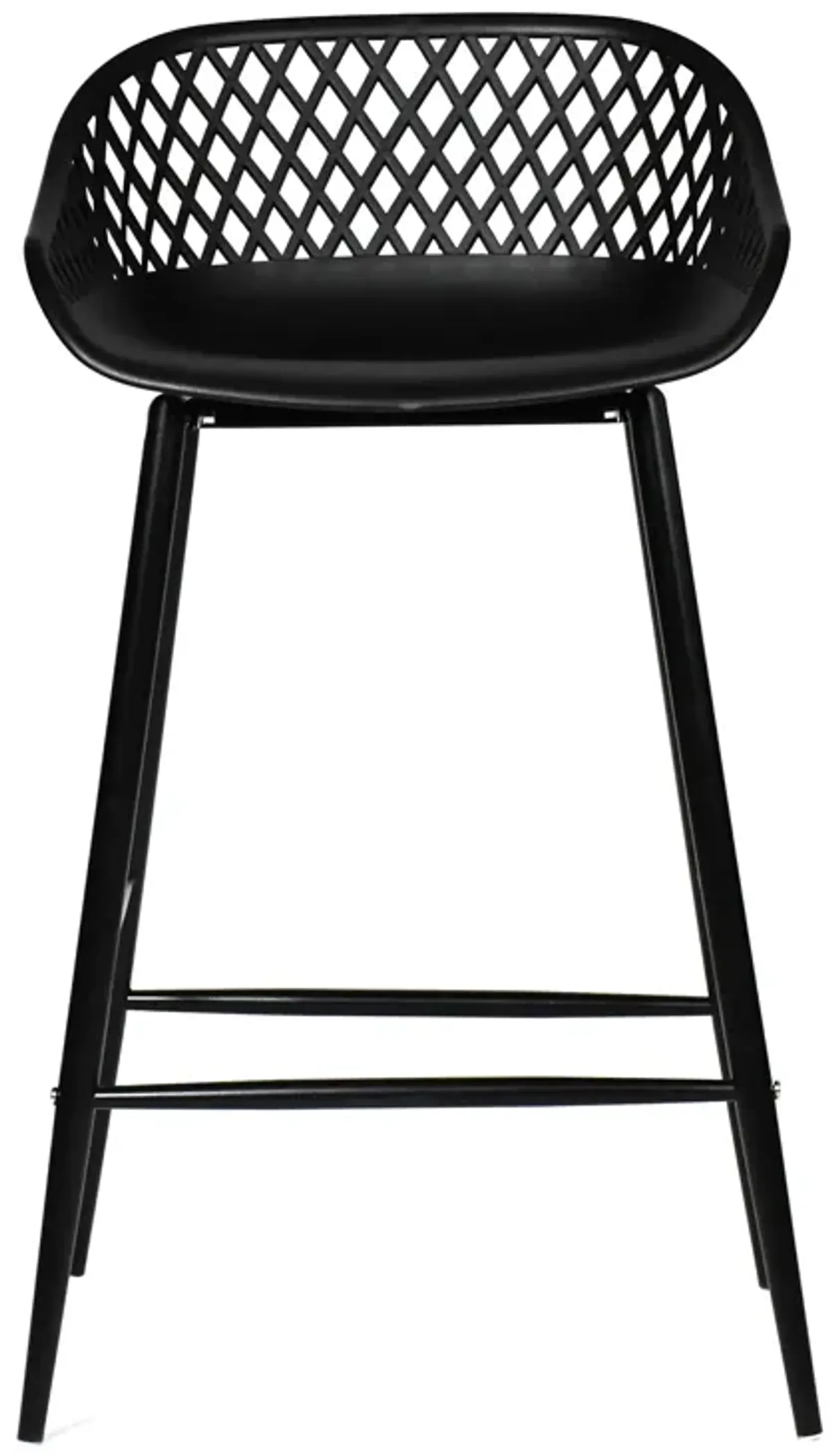 PIAZZA OUTDOOR COUNTER STOOL BLACK-SET OF TWO