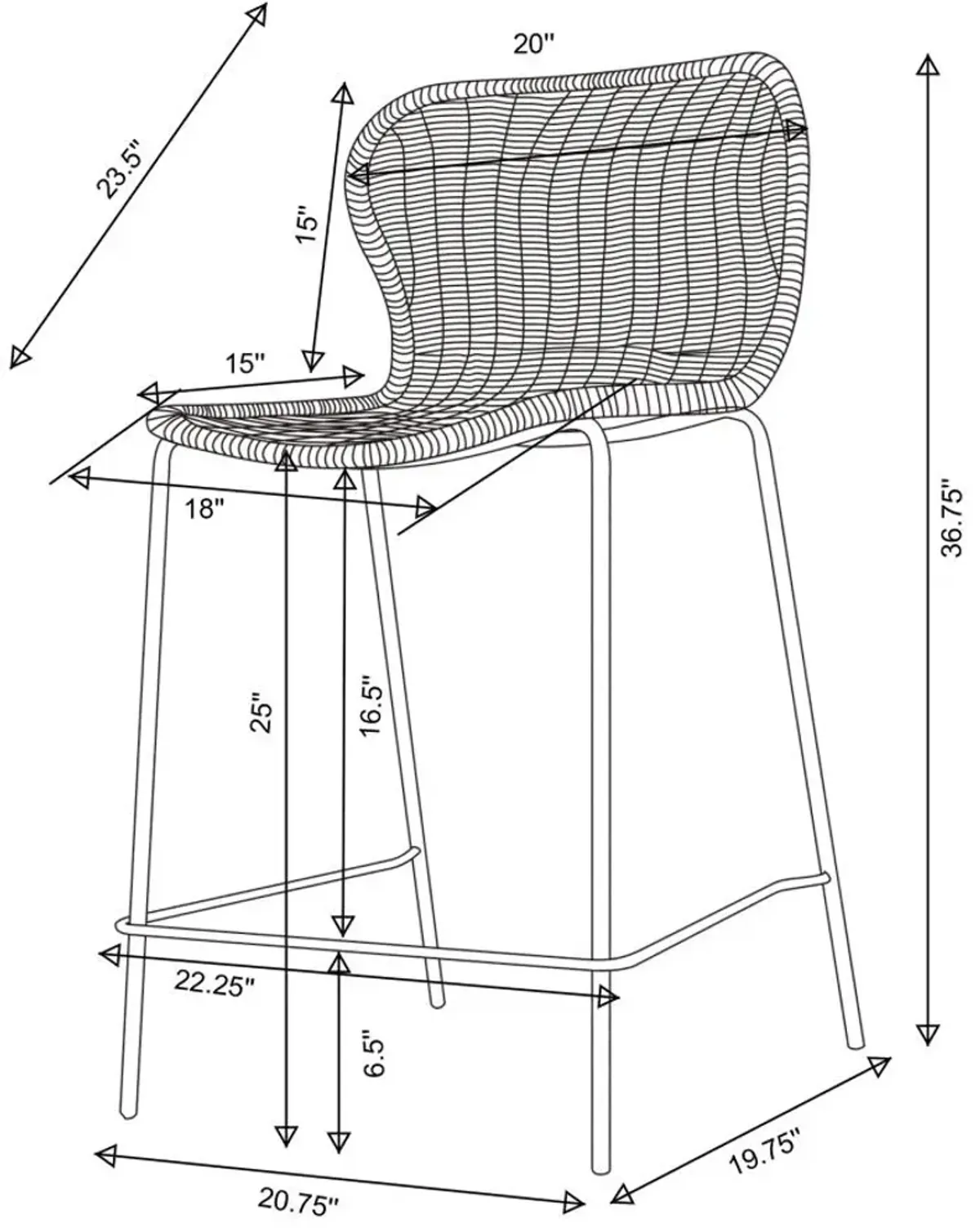 Mckinley Upholstered Counter Height Stool - Set of 2