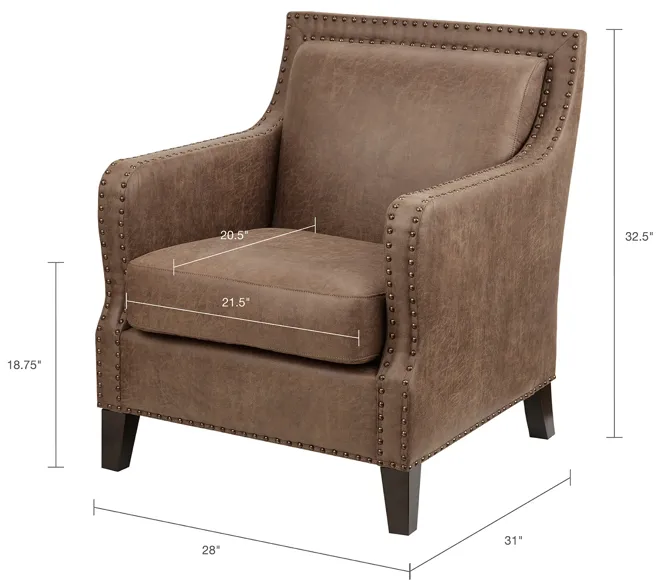 INK+IVY Shasta Brown Accent Chair