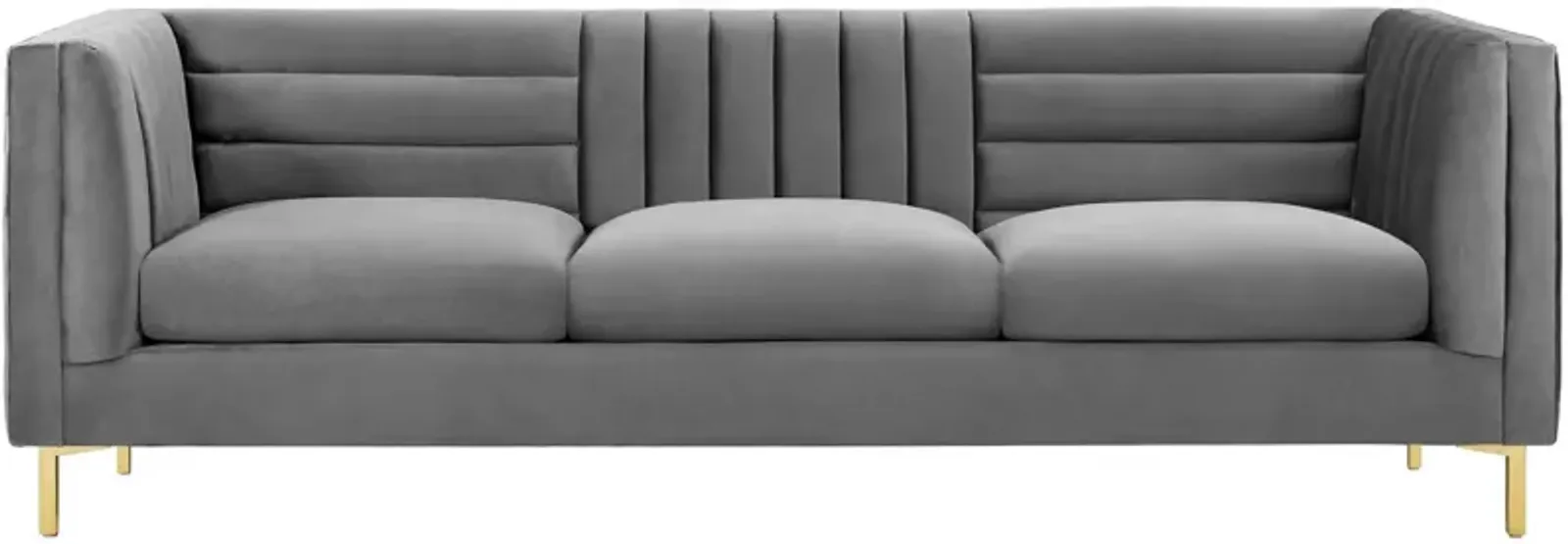 Ingenuity Channel Tufted Performance Velvet Sofa