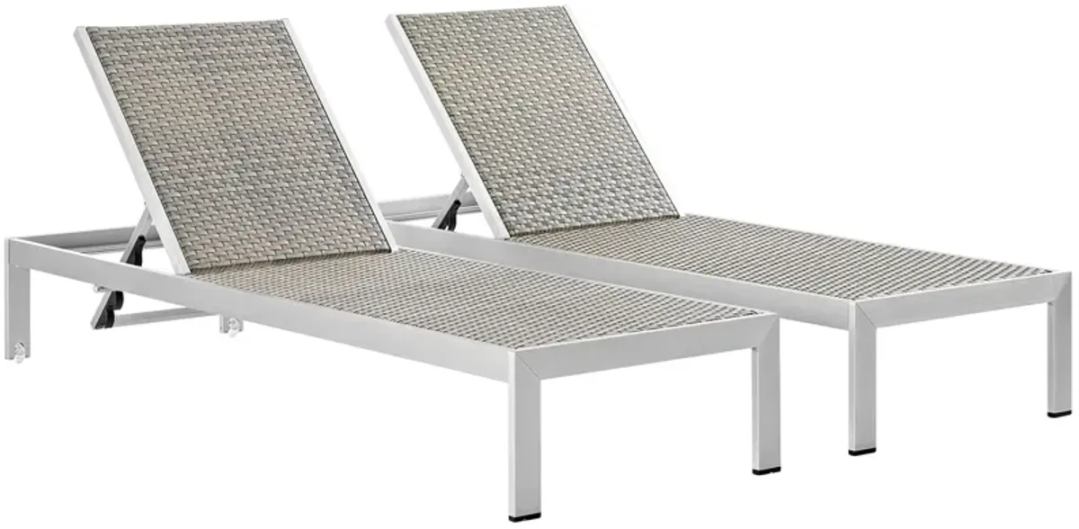 Shore Chaise Outdoor Aluminum - Set of 2