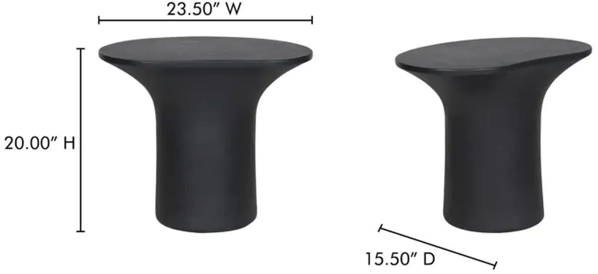 Yumi Outdoor Accent Table Black