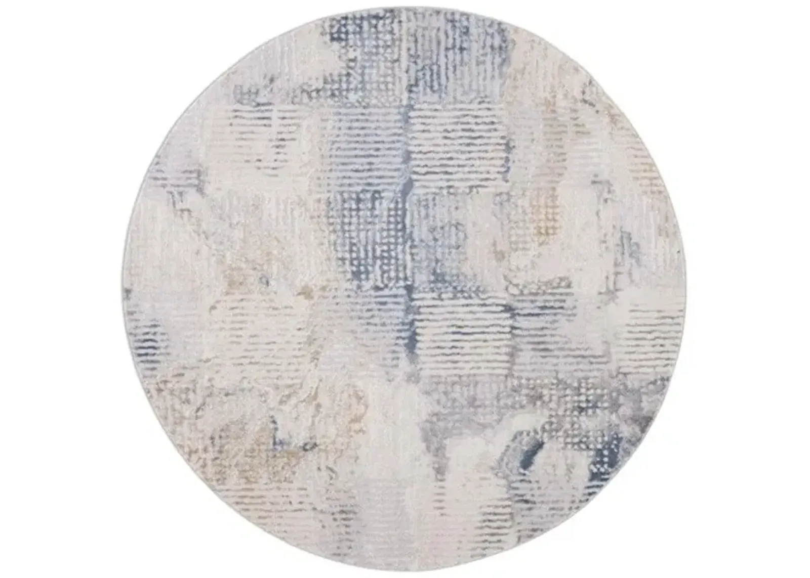 PALMA 350 Blue 6'-7' X 6'-7' Round Round Rug