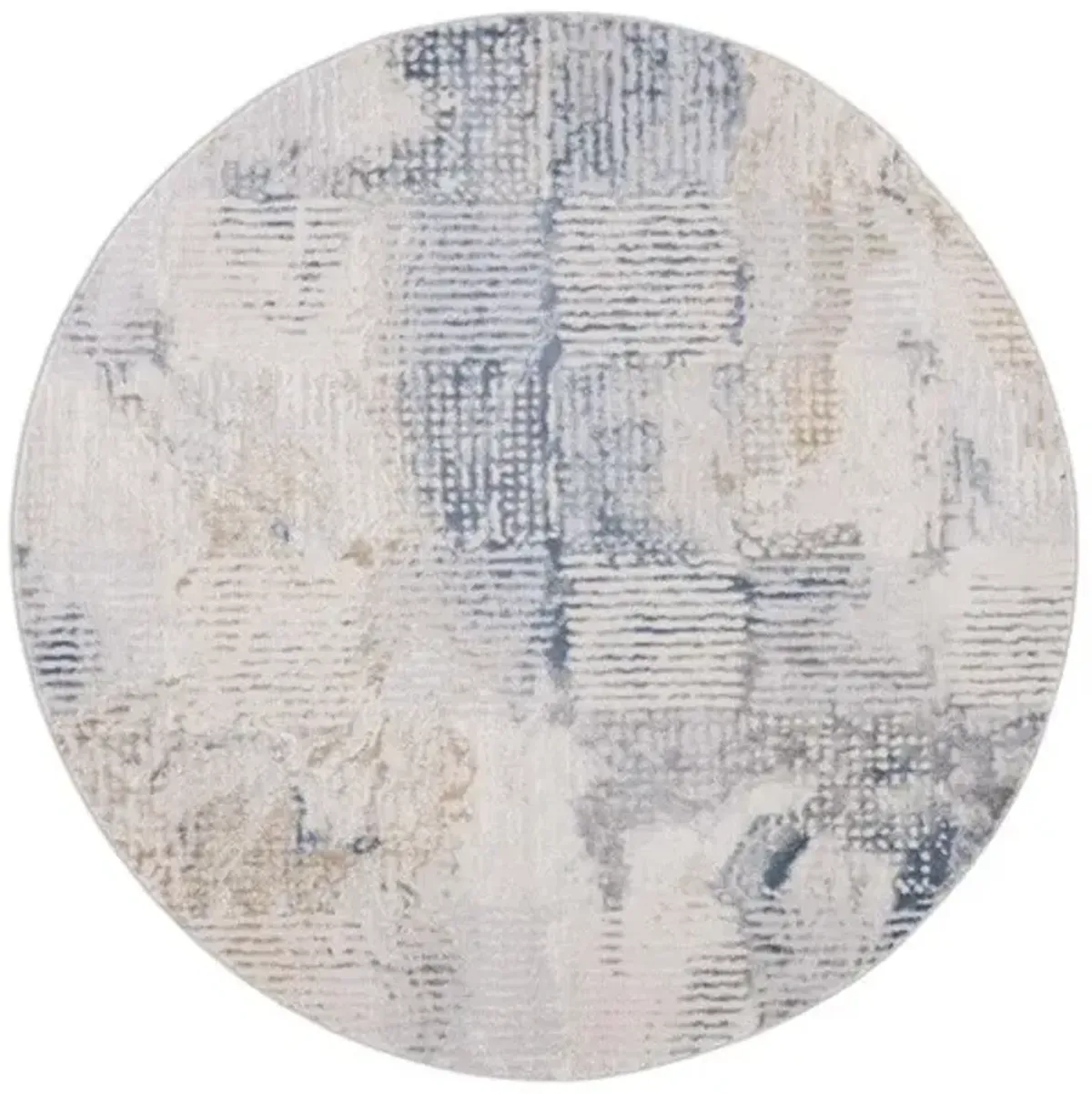 PALMA 350 Blue 6'-7' X 6'-7' Round Round Rug