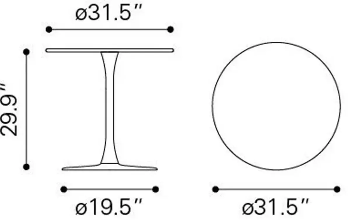 Soleil Dining Table White