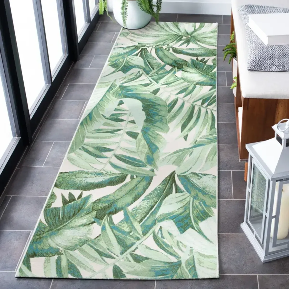 BARBADOS 598 Green 2'-8' X 8' Runner Rug