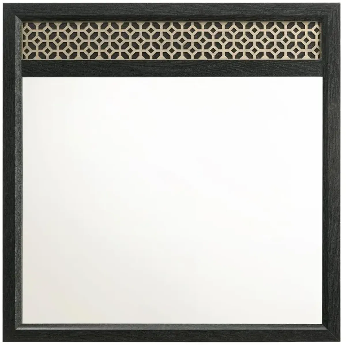 Valencia Dresser Mirror Light Brown and Black