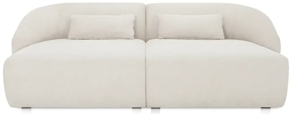 Amelia Double Chaise Modular Sectional Warm White