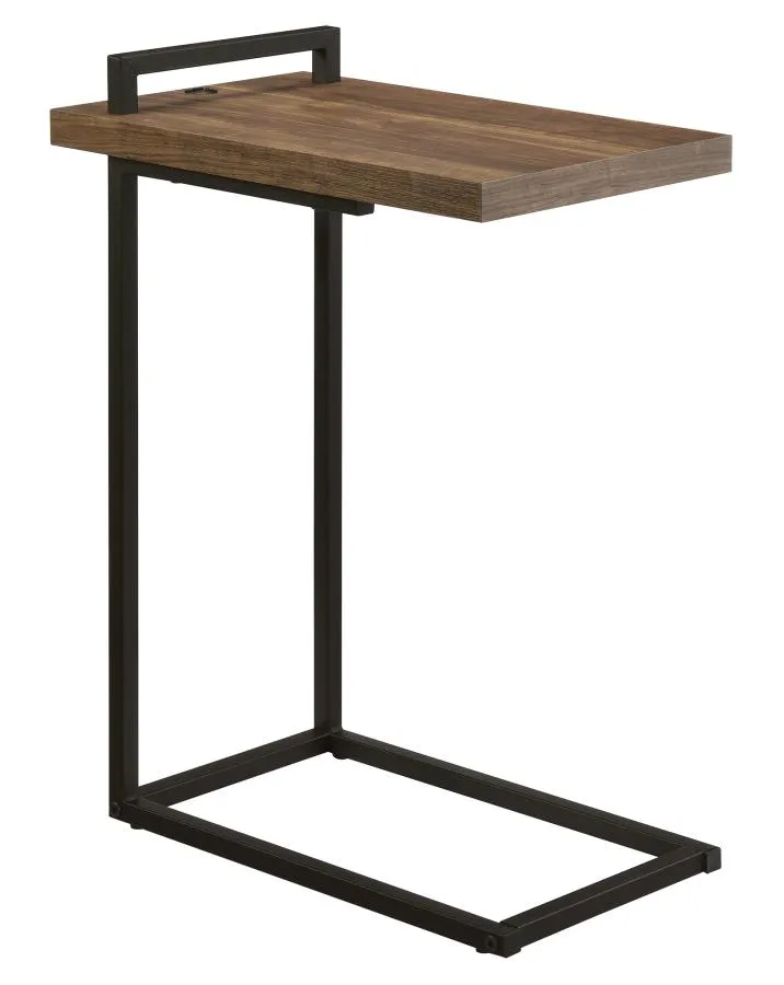 Kelsie C-Shaped Accent Table with Usb Charging Port