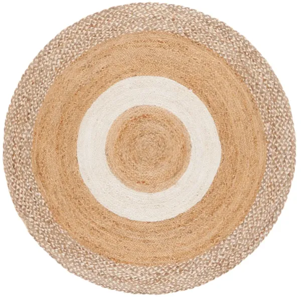 NATURAL FIBER Hand Woven 3' x 3' Round area rug