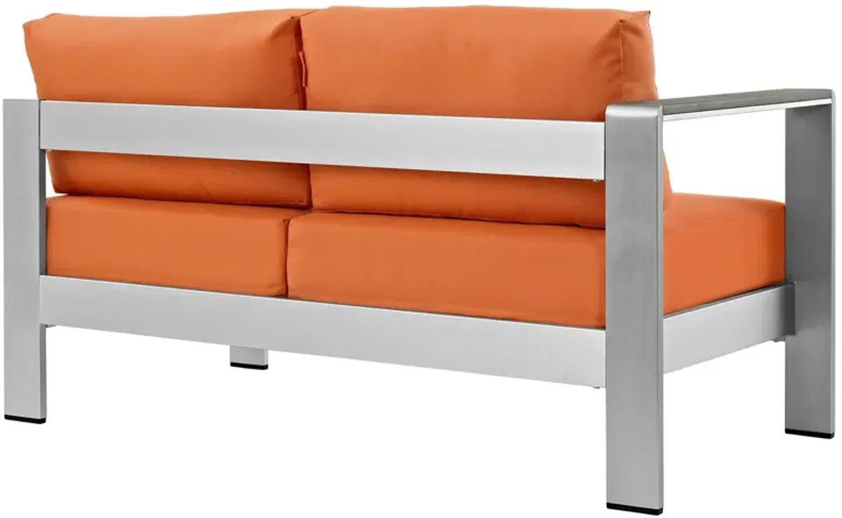 Shore Left-Arm Corner Sectional Outdoor Patio Aluminum Loveseat