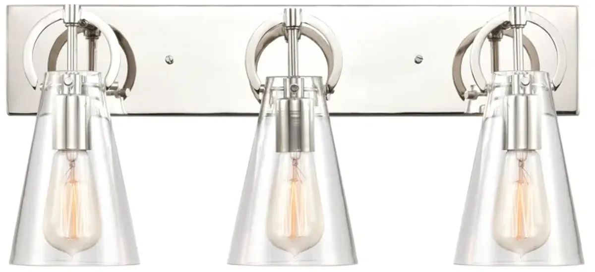 Gabby 23" Wide 3-Light Vanity Light - Polished Nickel