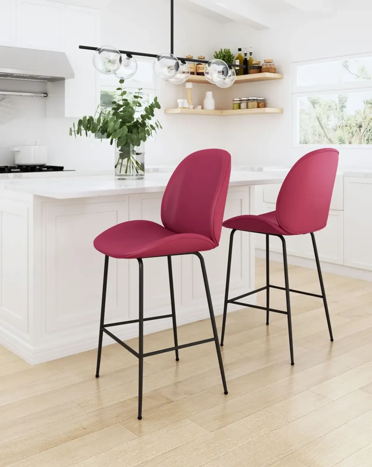 Miles Counter Stool Red