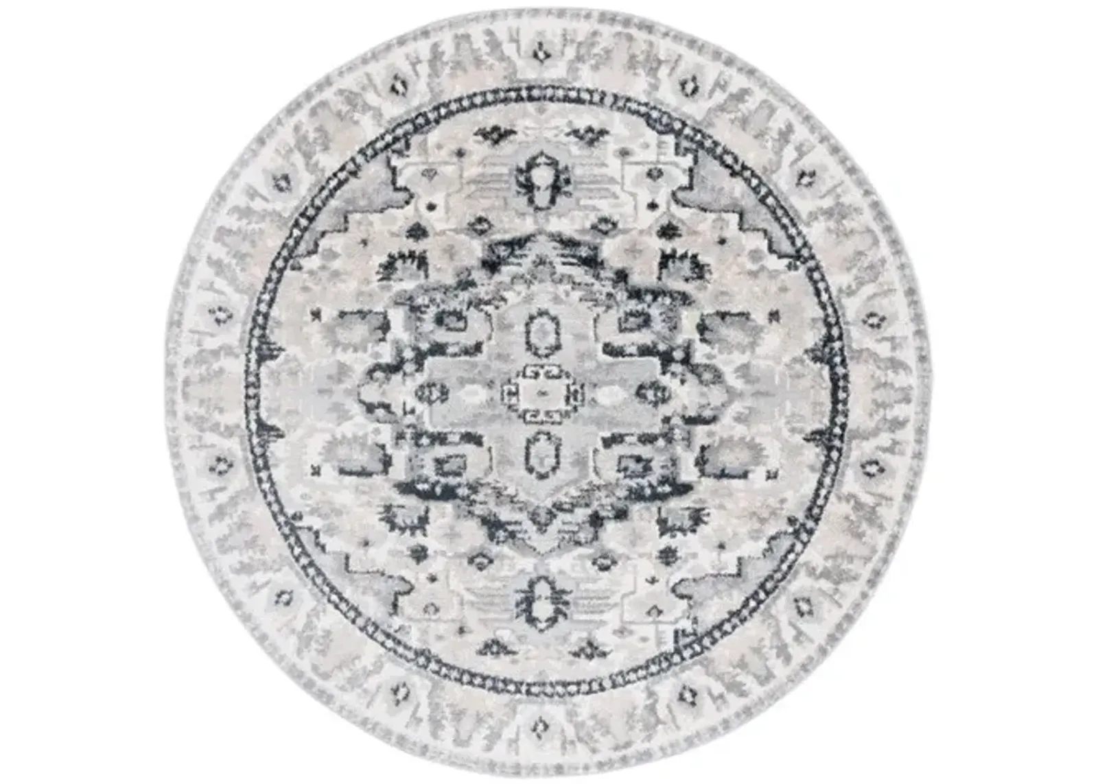 LAYLA 107 Grey 6'-7' X 6'-7' Round Round Rug