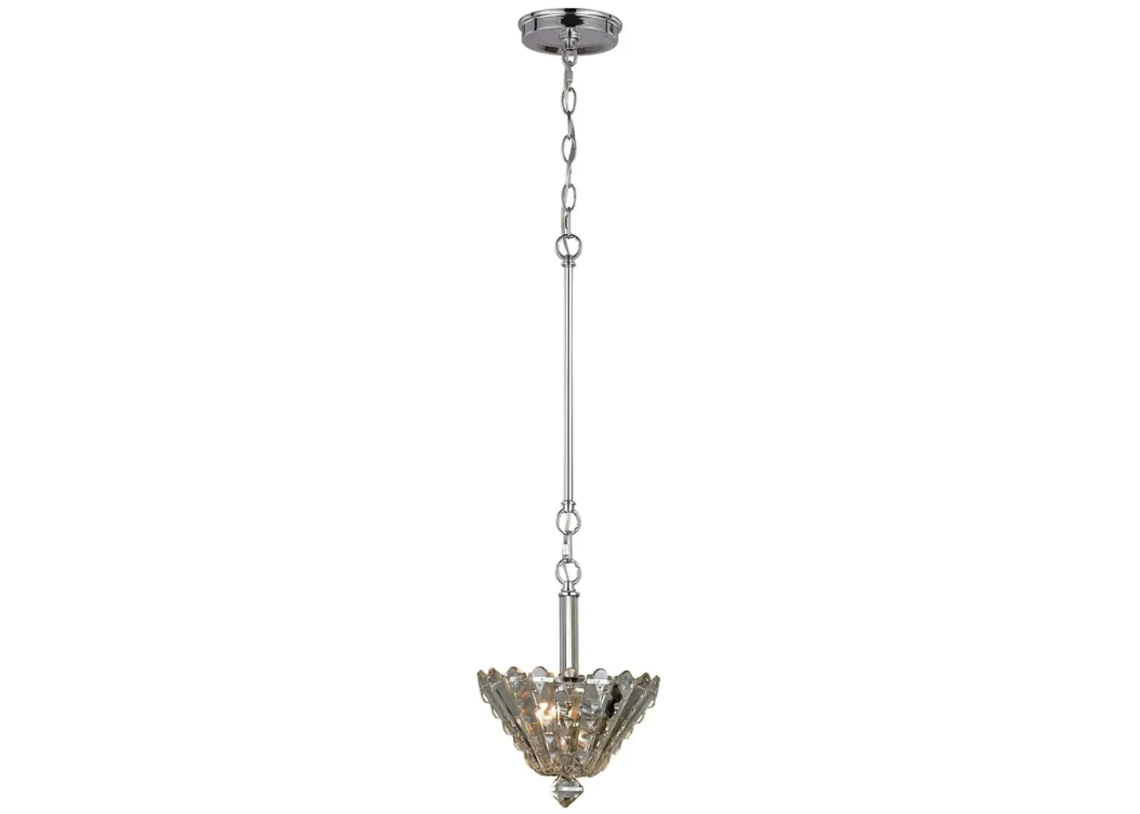 Riva 9" Wide 2-Light Mini Pendant - Chrome