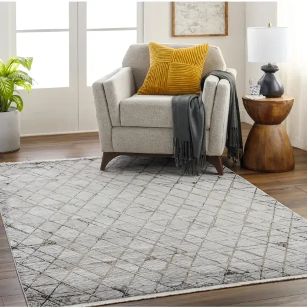 Obsession OBN-2302 6'7" x 9' Machine Woven Rug