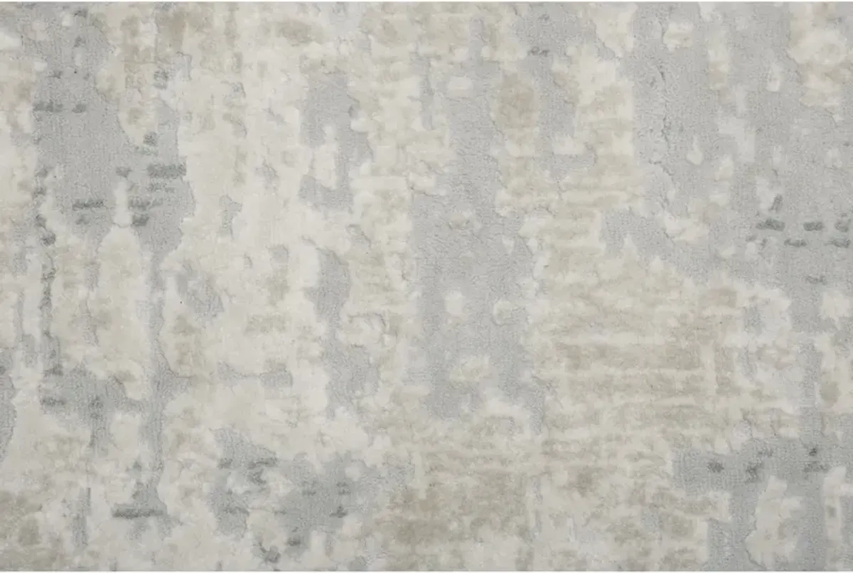 ARIELLA Cream/Grey Rectangle 2'6" x 10 ft Rug