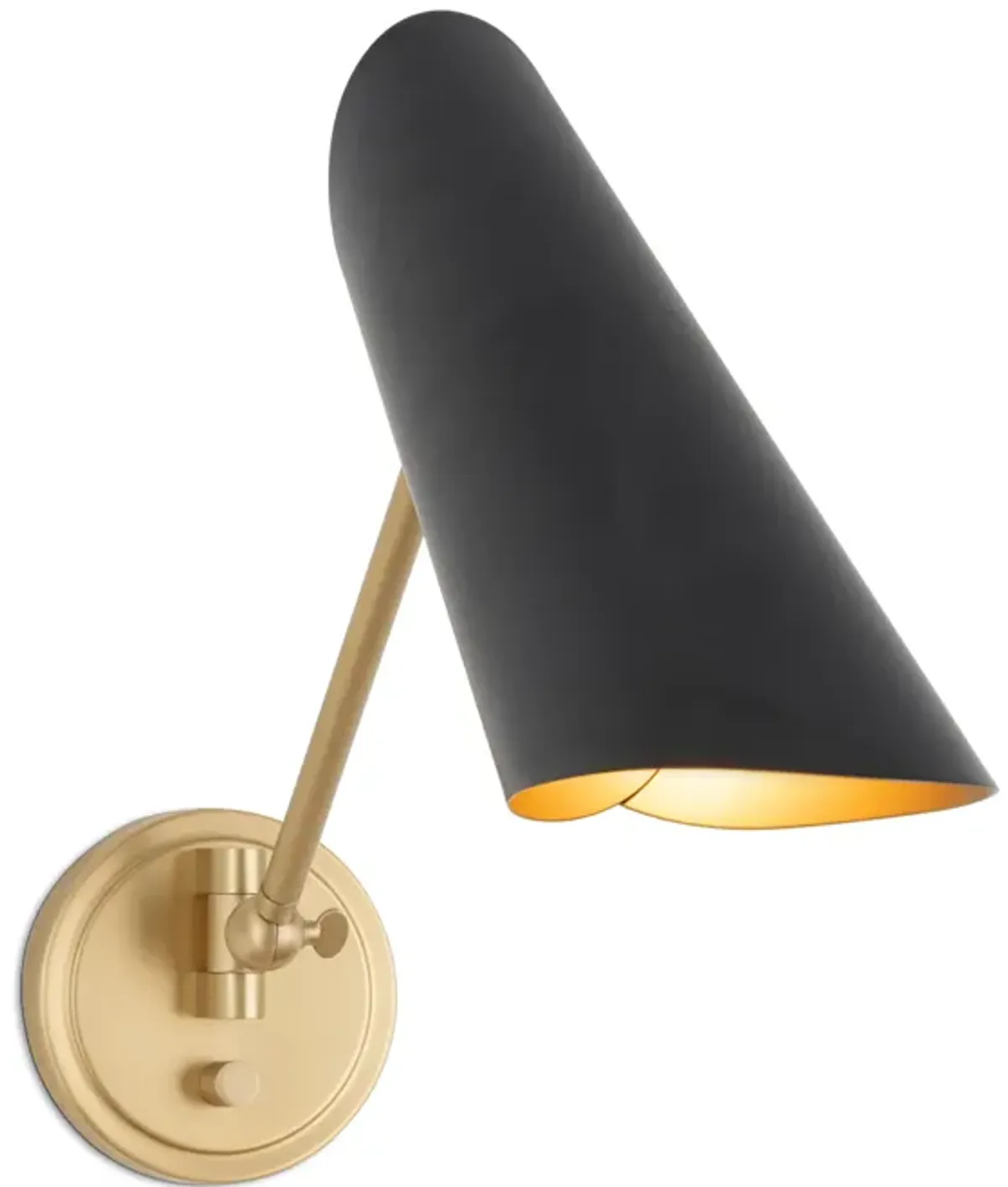 Vest Single Arm Sconce (Blackened Brass and Natural Brass)