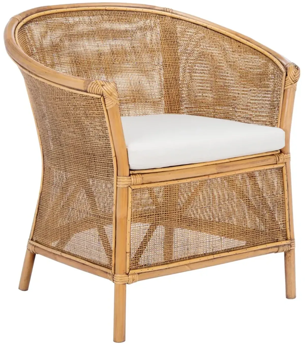 JESSICA RATTAN ACCENT CHAIR W/ CUSHION