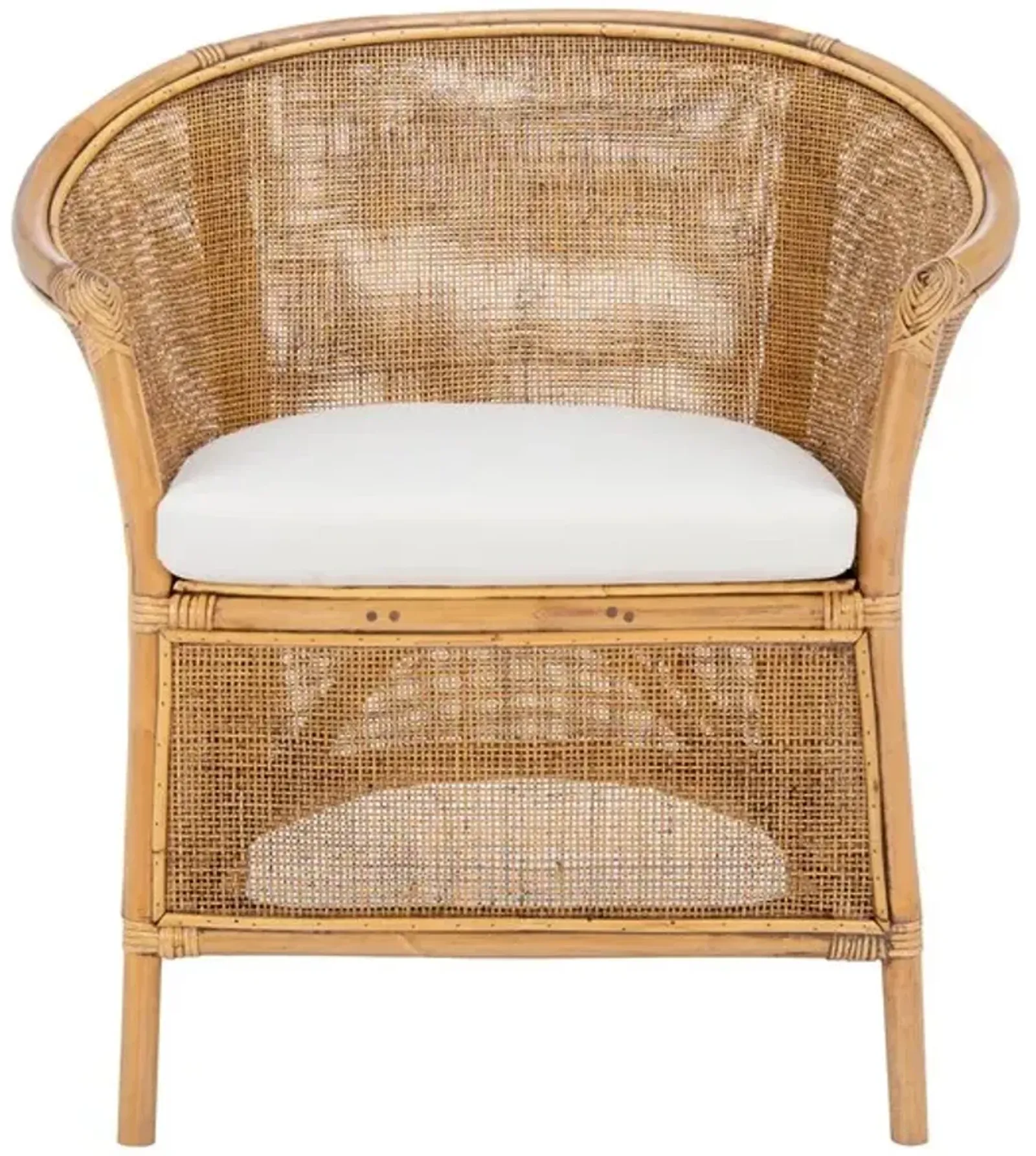 JESSICA RATTAN ACCENT CHAIR W/ CUSHION