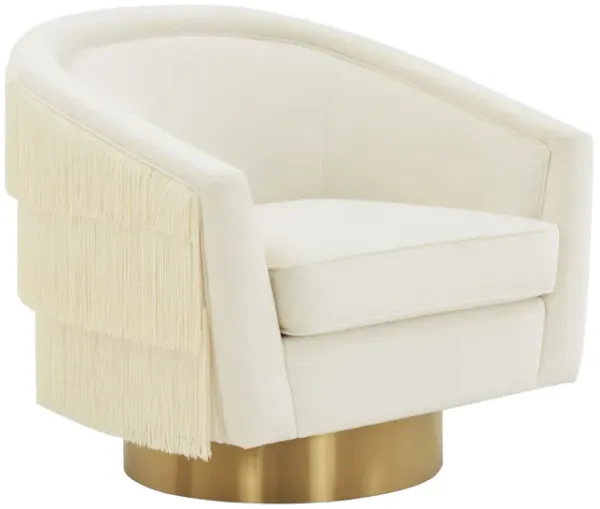 Flapper Cream Swivel Chair