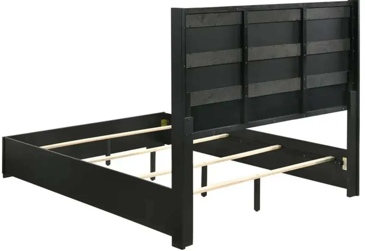 Blacktoft Queen Panel Bed Black