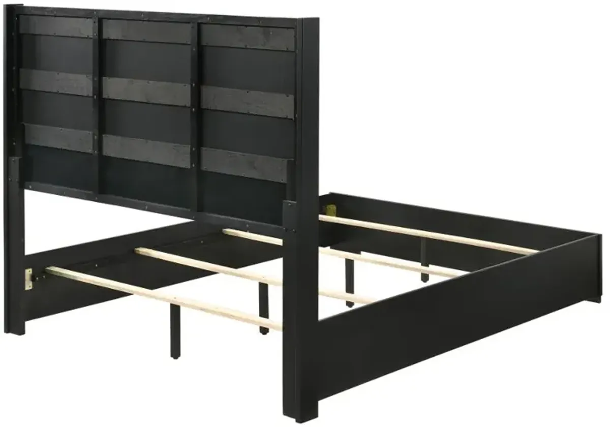 Blacktoft Queen Panel Bed Black