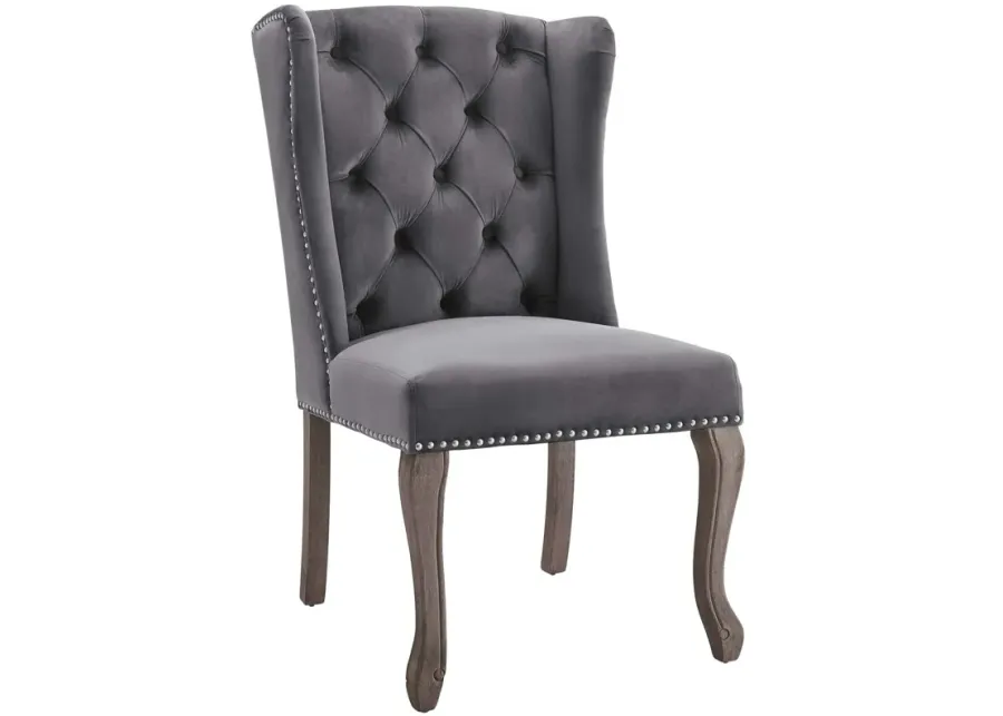 Apprise French Vintage Dining Performance Velvet Side Chair