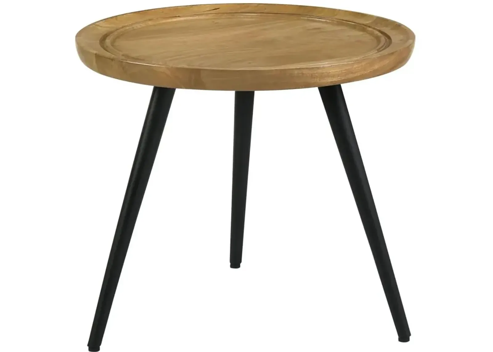 Zoe Round End Table with Trio Legs