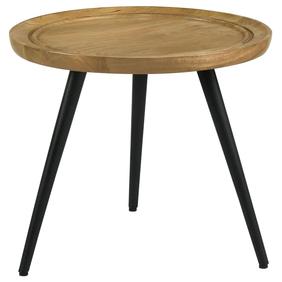 Zoe Round End Table with Trio Legs