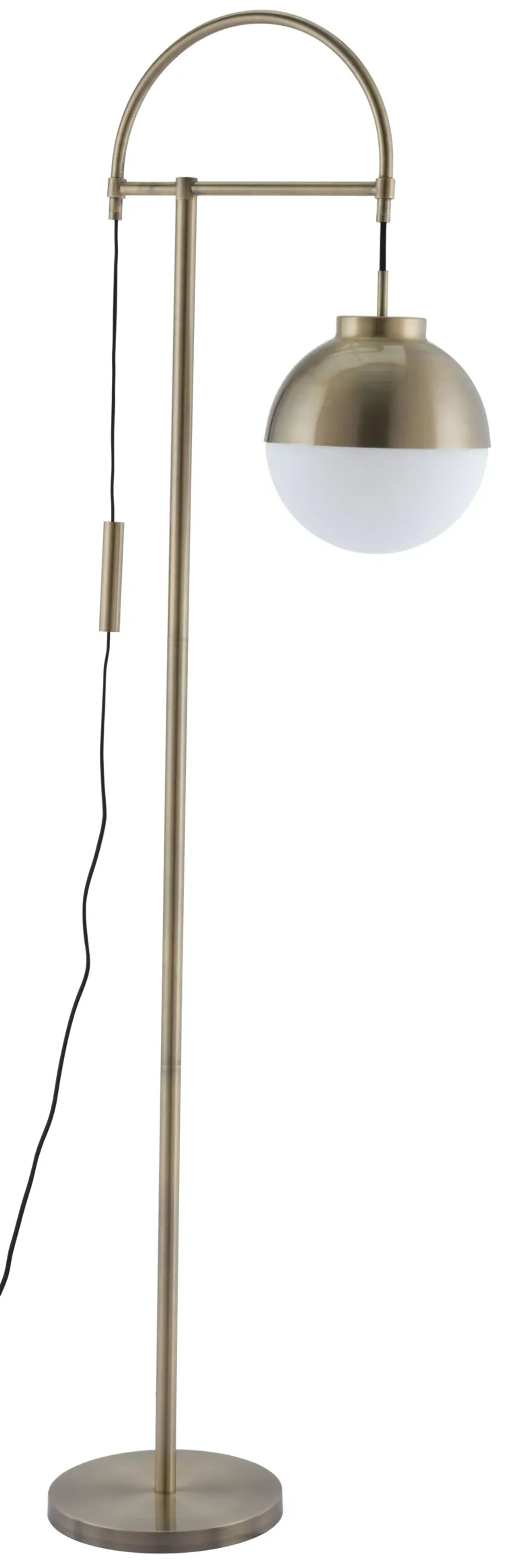 Waterloo Floor Lamp White & Bronze