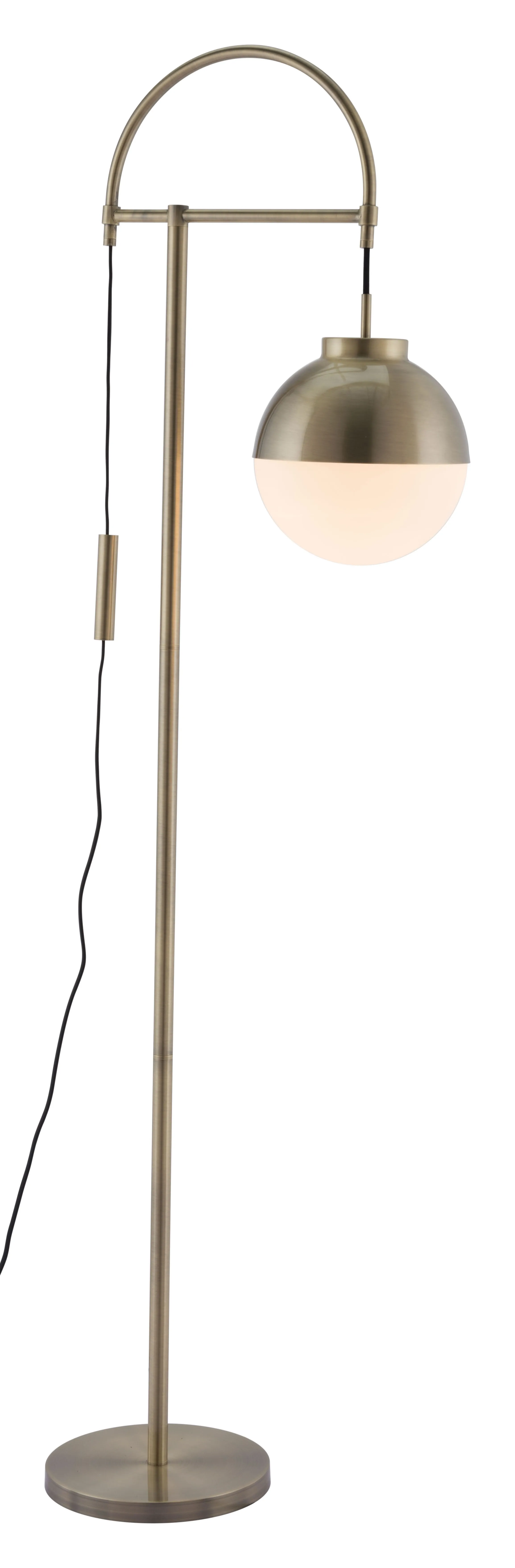 Waterloo Floor Lamp White & Bronze