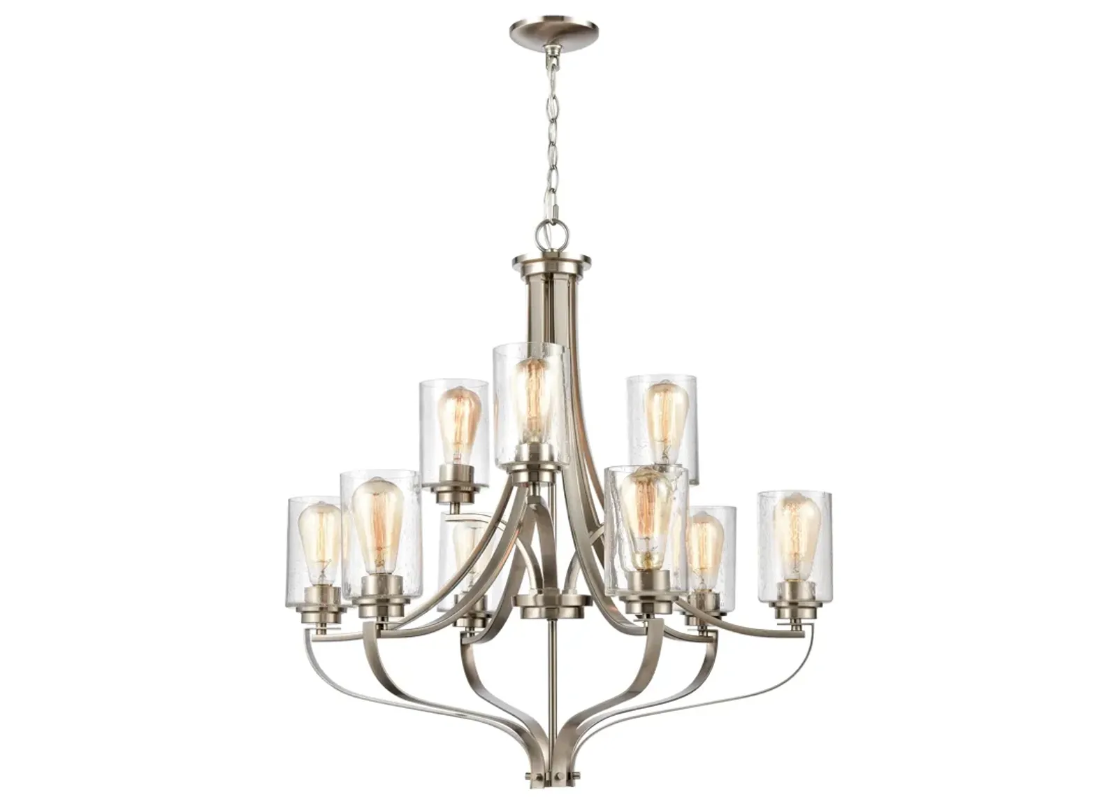 Market Square 29" Wide 9-Light Chandelier - Brushed Nickel