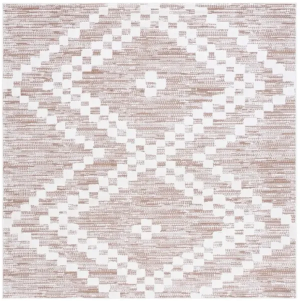 ALAMO 717 Brown 6'-7' X 6'-7' Square Square Rug