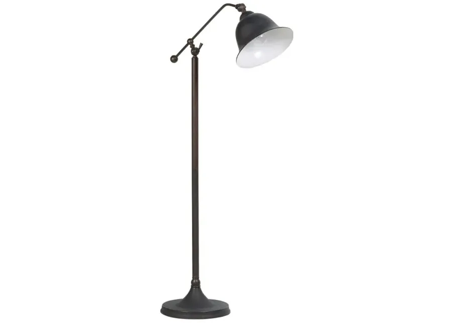 Eduardo Bell Shade Floor Lamp Dark Bronze