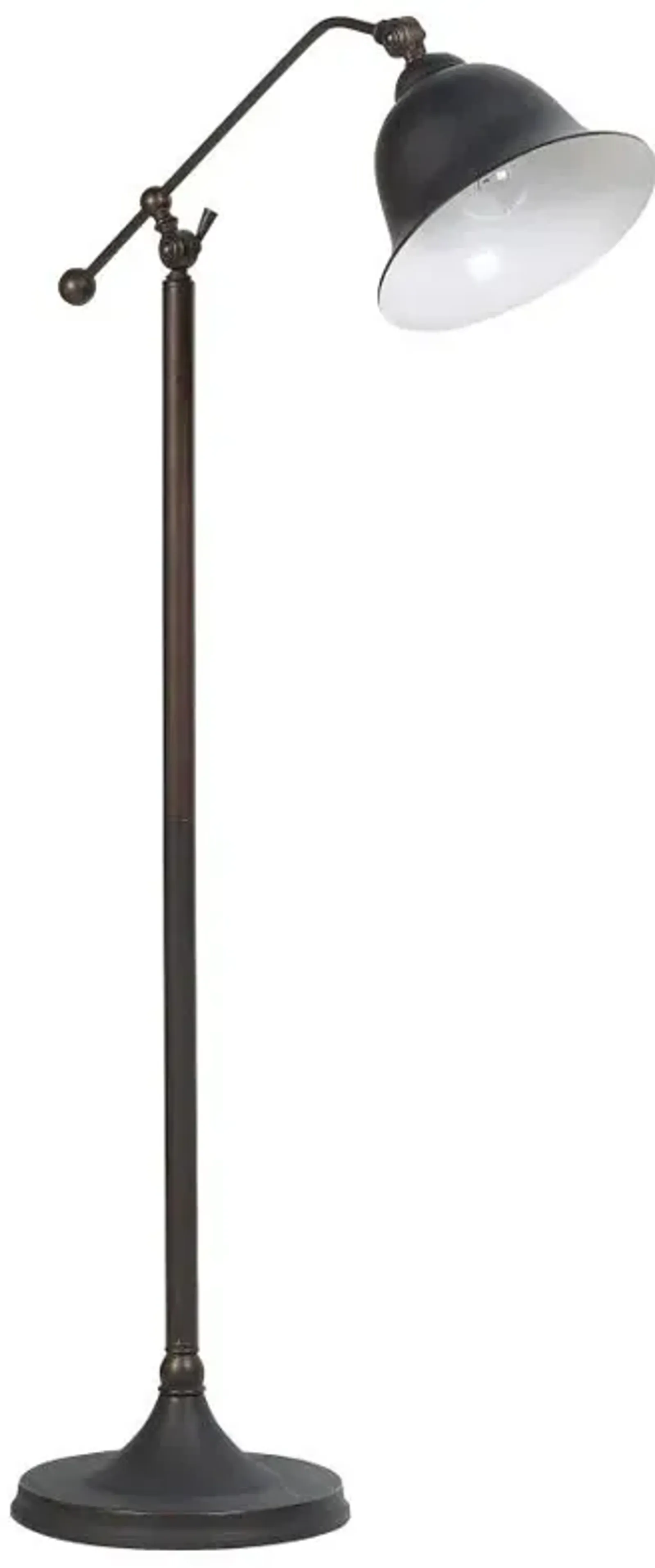 Eduardo Bell Shade Floor Lamp Dark Bronze