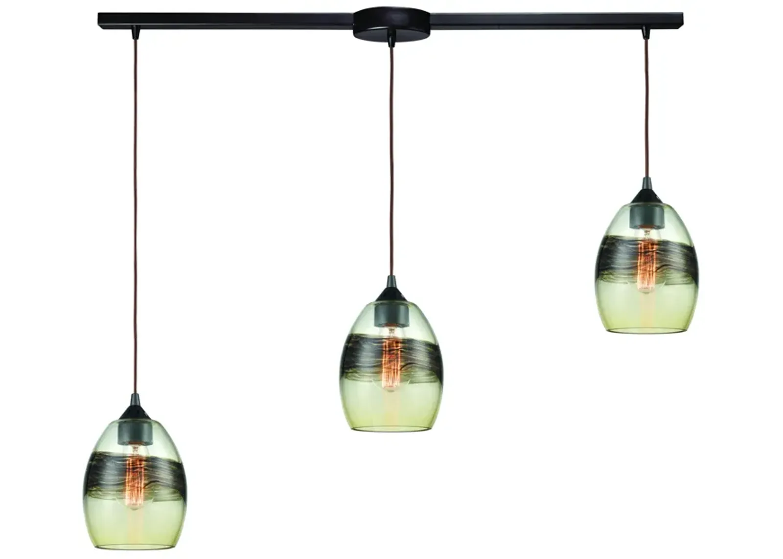 Whisp 38" Wide 3-Light Multi Pendant - Oil Rubbed Bronze