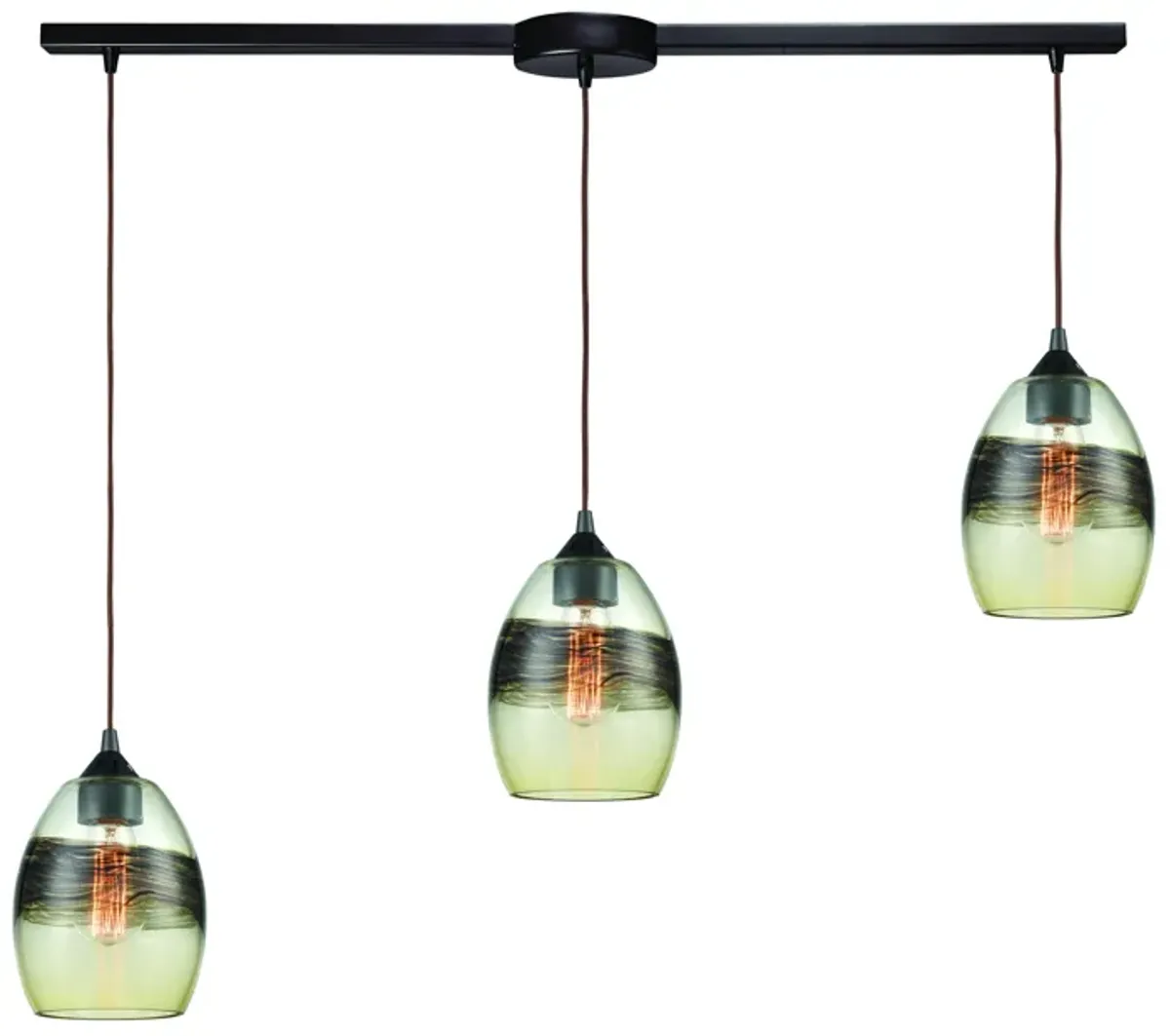 Whisp 38" Wide 3-Light Multi Pendant - Oil Rubbed Bronze