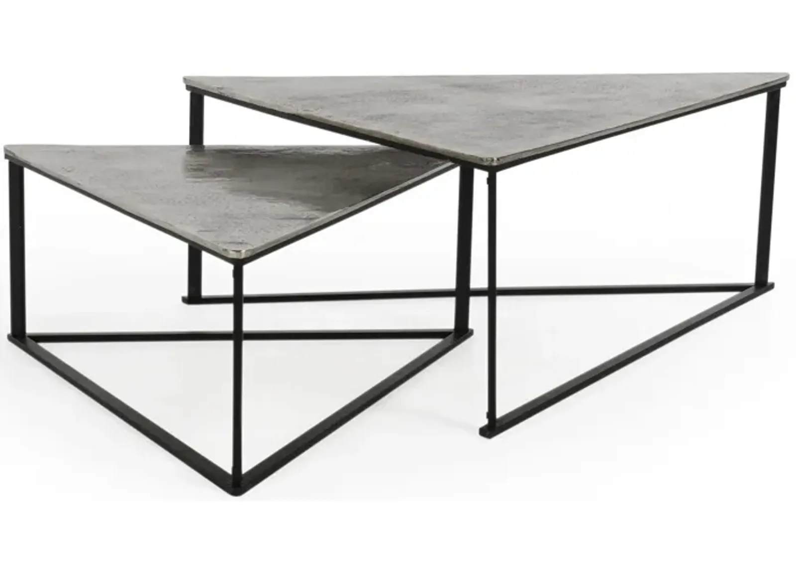 Burton Industrial Metal Nesting Coffee Table in Black