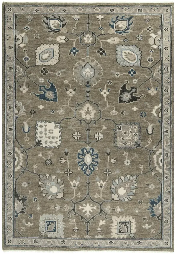 Ashton Brown  Hand Spun Wool/Tencel 2' x 3'  Rectangle Rug