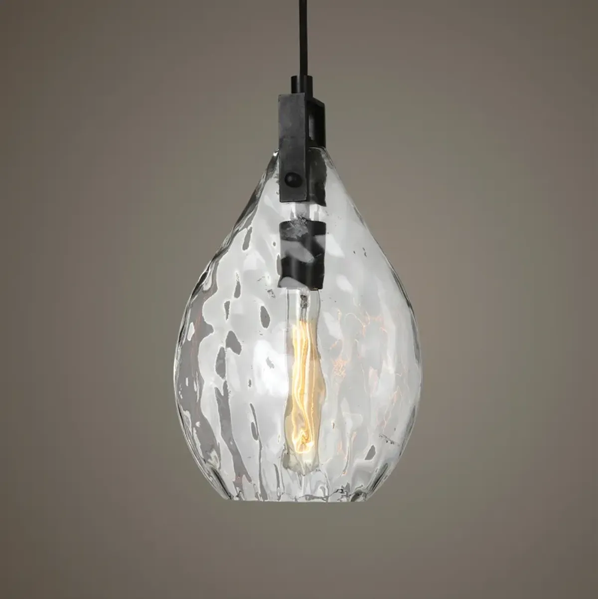 Campester 1 Light Watered Glass Mini Pendant