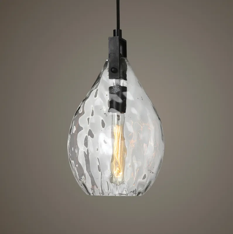 Campester 1 Light Watered Glass Mini Pendant