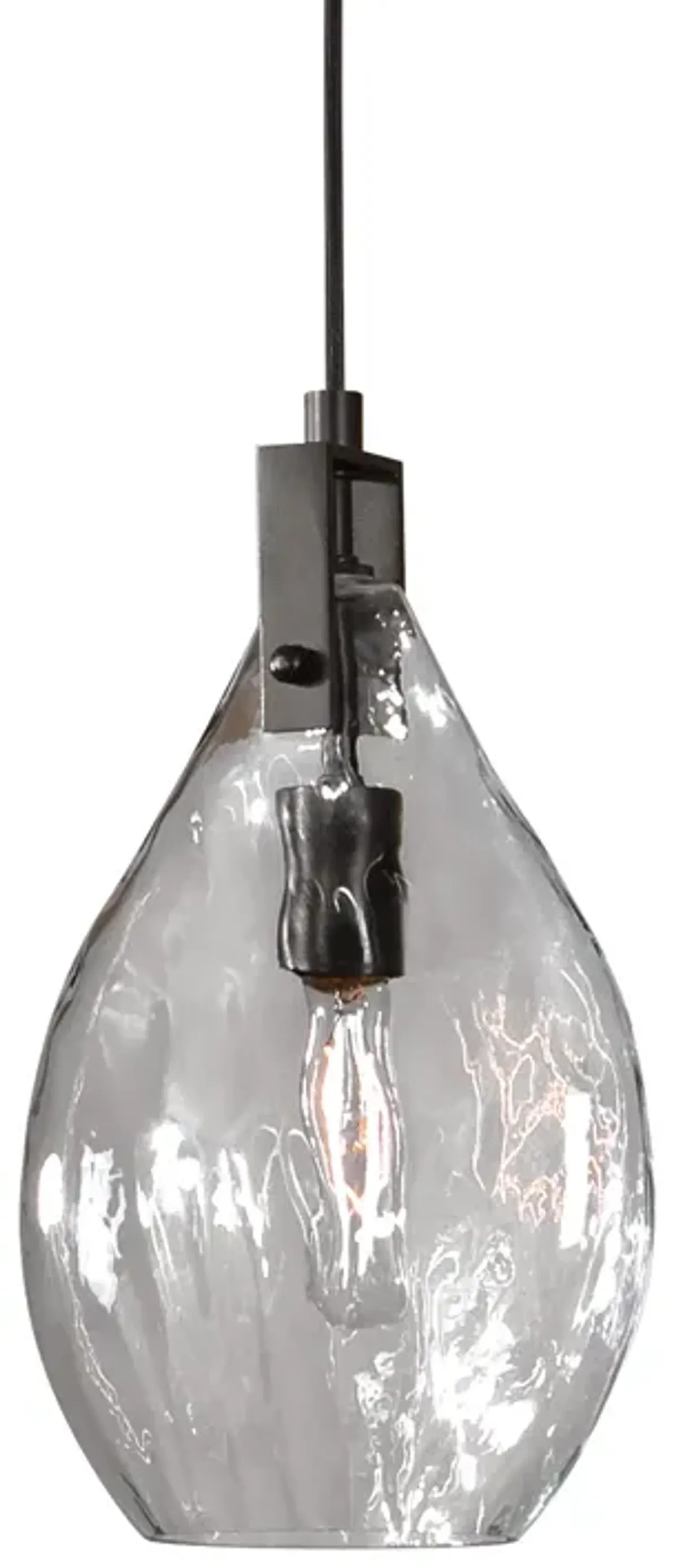 Campester 1 Light Watered Glass Mini Pendant