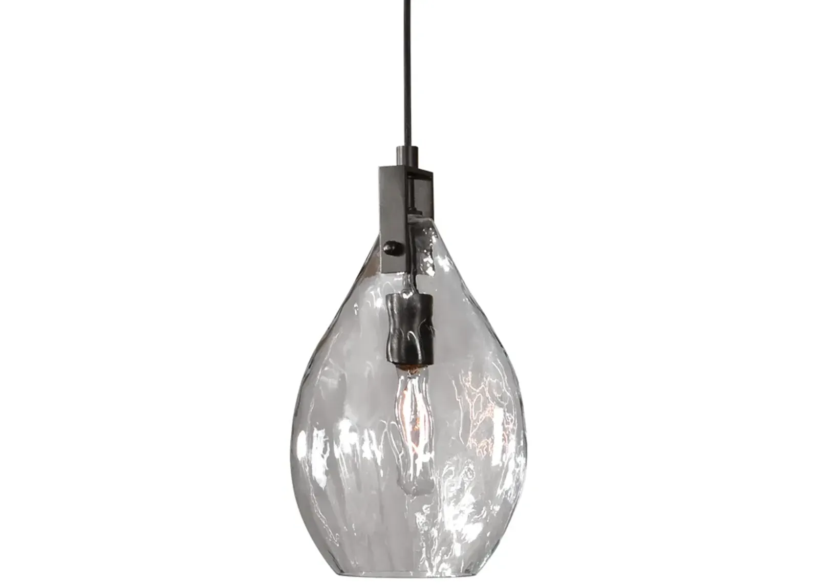 Campester 1 Light Watered Glass Mini Pendant