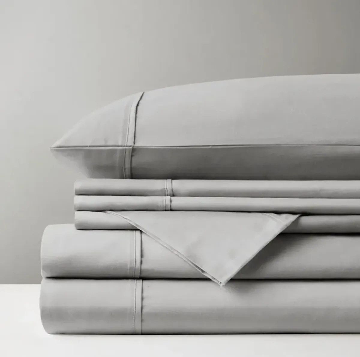 Madison Park 800 Thread Count Grey Cotton Blend Sateen Sheet Set