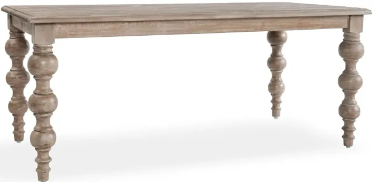 Bordeaux 72" Solid Wood Pine Dining Table in Natural Tone