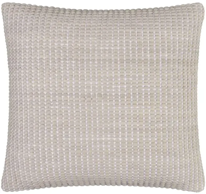 Chunky Grid CUG-003 18"L x 18"W Accent Pillow  - Down Insert