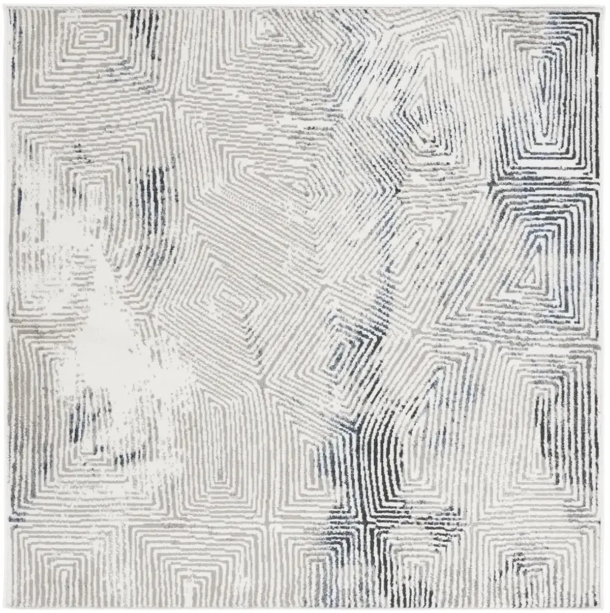 PYRAMID 249 IVORY GREY  6'-7' x 6'-7' Square Square Rug