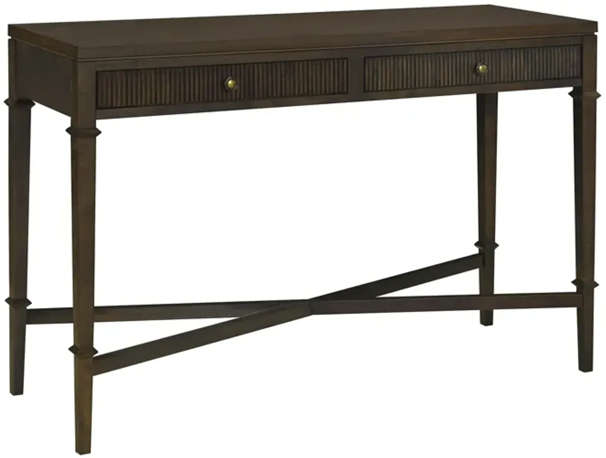 Kenna Fluted 2-Drawer Storage Console Table