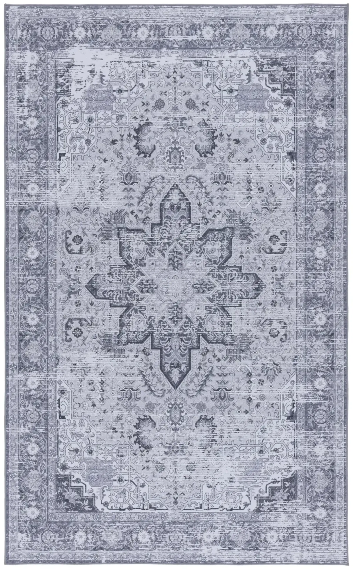 TUCSON 113 M/W S/R DARK GREY  9' x 12' Large Rectangle Rug